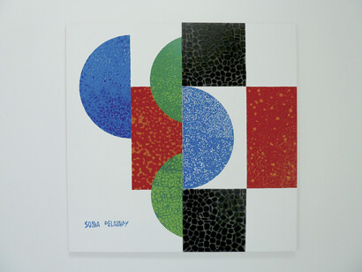 Karina Bisch, Vitry (Sonia Delaunay), 2008, Acrylique sur toile, 180 x 180 cm, Courtesy de l’artiste © ADAGP, 2015