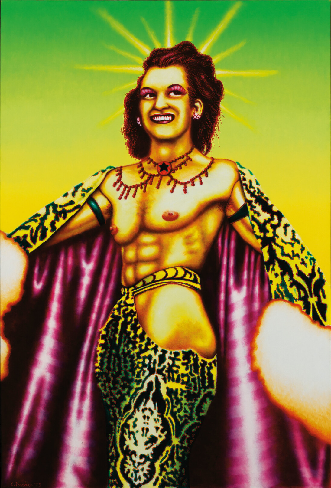 Ed Paschke (1939‒2004), Hilda, 1973, Oil on canvas, 168 x 114 cm, Hall Collection, courtesy of Hall Art Foundation © Ed Paschke
