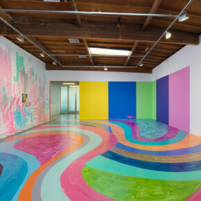 Sarah Cain, Tell the poets, exhibition view. Courtesy of Honor Fraser Gallery