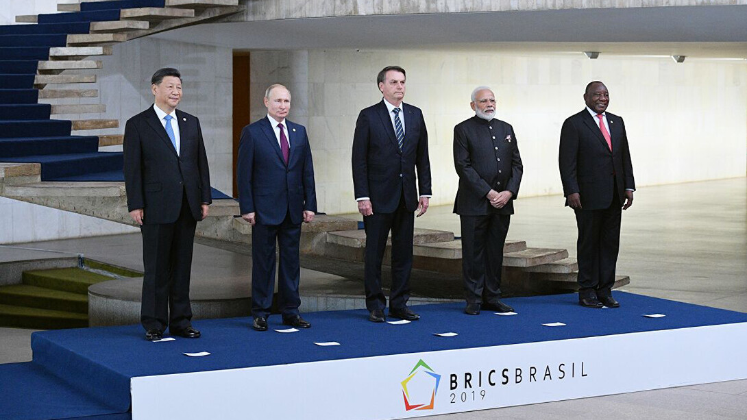Los presidentes de los países que conforman los BRICS durante la cumbre de 2019, celebrada en Brasil