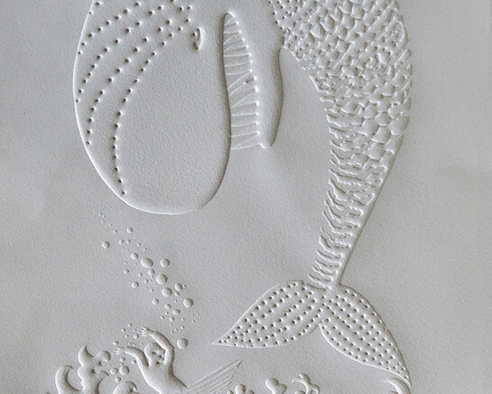 Andrea Dezso, Whale, Relief print with embossing, 2014 © Andrea Dezso
Image courtesy of Pilchuck Glass School
