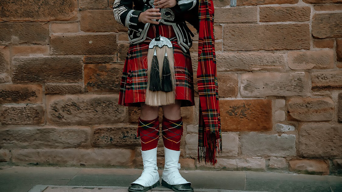 A person wearing a Kilt, Scotland, United Kingdom