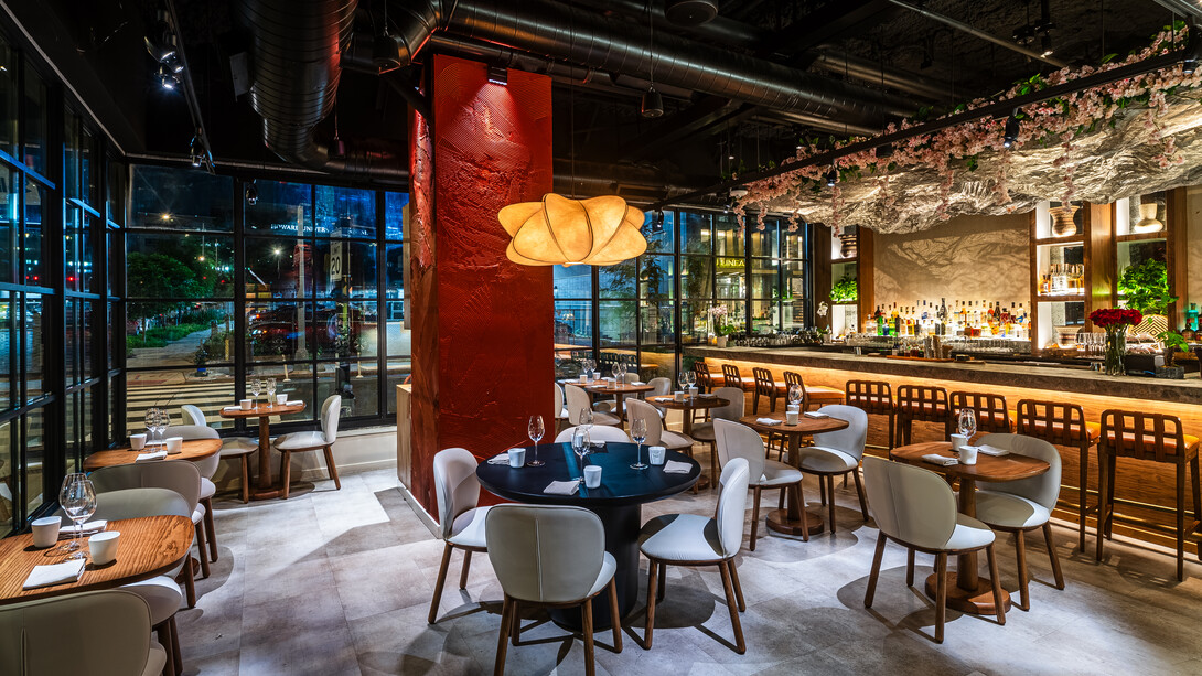 Interior de Mita DC, el restaurant donde cocina la chef Tatiana Mora y que fue destacado con una estrella Michelin