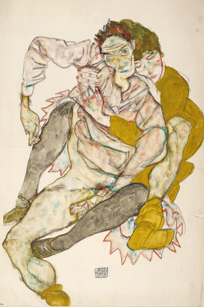 Egon Schiele, Couple. L’être humain est un organisme qui se réalise en tant que satisfaction de besoins, mais il est également une possibilité de relation