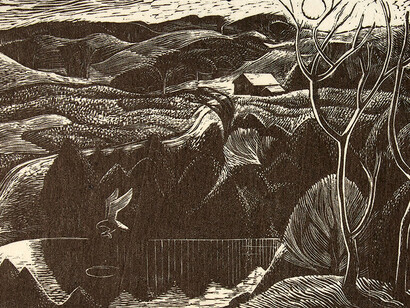 Rosemary Kilbourn (Canadian b. 1931)
The Road to Dingle School     1959

wood engraving on paper , Promised gift, 2018