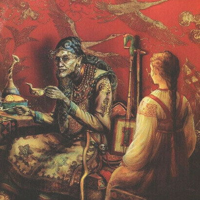 Kinuko Craft: Vassilissa y Baba-Jaga. El perfumista, en una perspectiva arquetípica o de cuento de hadas, son los custodios de un arte capaz de embriagar, de transportar la mente y el alma a las notas olfativas 