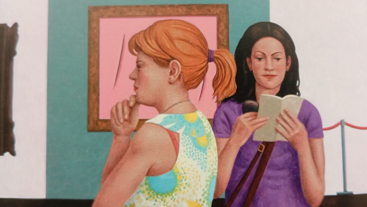 Aldo Damioli, La visita (detail). Courtesy of Galleria Vik Milano