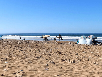 Praia em Tiznit, Marrocos