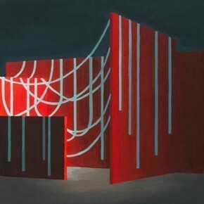 Série Nature morte d'espaces 5 (Aprile), 2013, Peinture à l'huile sur bois, Pièce unique, Courtesy galerie Cortex Athletico, Bordeaux-Paris