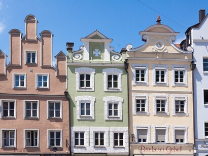 Prospetti di palazzi a. Landshut, Baviera
