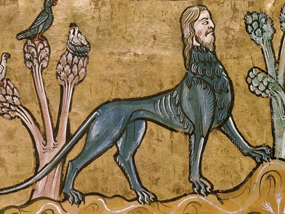 Rochester Bestiary, Folio 024v, Manticora 