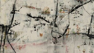 Enrique Brinkmann, Arquetipo, 2013, oil, graphite on steel mesh, 158 x 198 cm