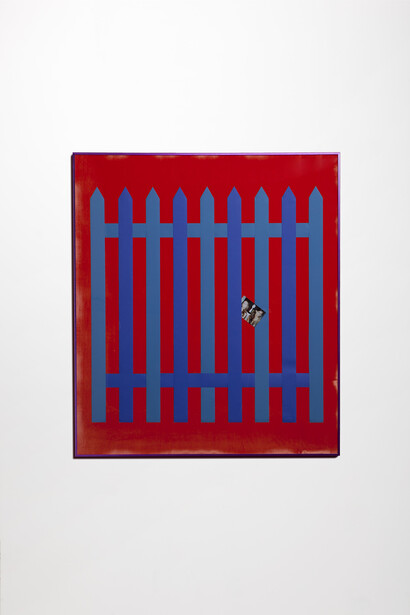 Alex Da Corte, Untitled, 2015, Paper, velvet and metal frames, 142,24 x 162,56 x 5 cm (56 x 64 x 2 in)

