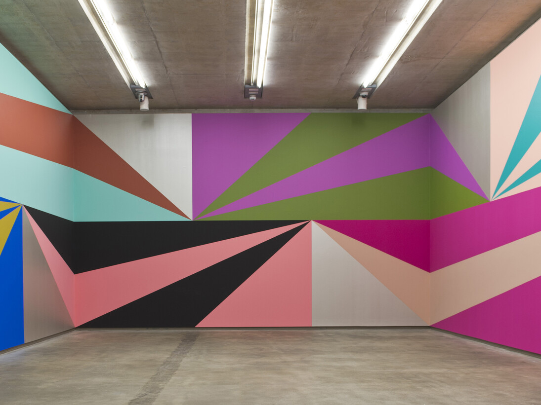 Lothar Götz, Double-take on show at Sunken Gallery, MAC Belfast, 2013, Acrylic on wall, Dimensions variable, Photo: Jordan Hutchins, Image courtesy of the artist