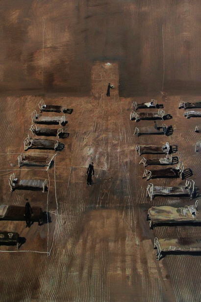 En su evolución, Iturria pasó de un expresionismo oscuro a una luminosidad reflexiva, sin perder nunca el pulso narrativo