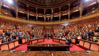Il Presidente della Repubblica Sergio Mattarella con il Presidente del Senato Ignazio La Russa