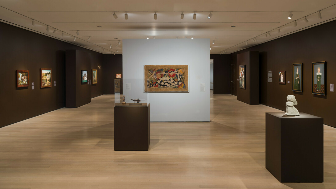 Various artists, American folk art, exhibition view. Courtesy of MoMA