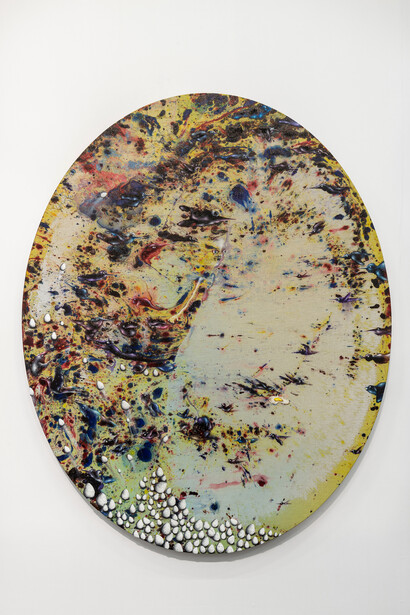 Marlène Mocquet, Corrélation, 2015, Huile sur toile, 162 x 130 x 10 cm, Courtesy Galerie Laurent Godin, Paris