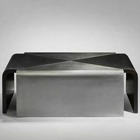 Joseph Andre Motte, Low Table, 1967, Stainless steel, 11.81 x 35.43 x 35.43 inches, 30 x 90 x 90 cm
