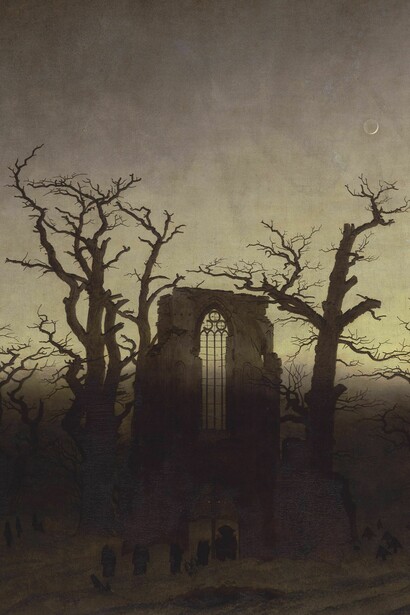 La abadía en el robledal, 1809 y 1810. Caspar David Friedrich