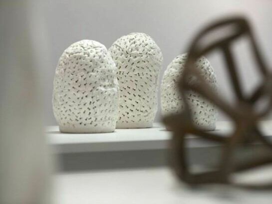 Installation view of Mixed Display 2014 at Marsden Woo Gallery with focus on Lawson Oyekan, Porcelain Group, 2013, photo © Philip Sayer, courtesy of Marsden Woo Gallery, London