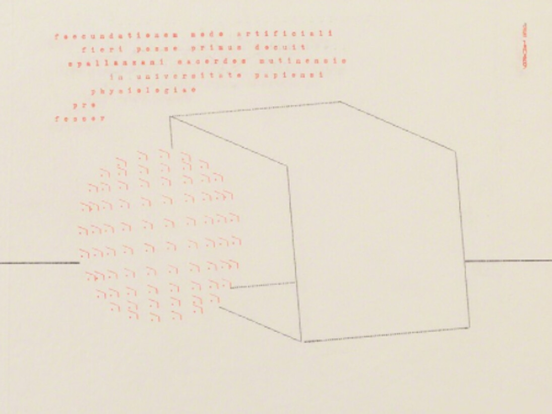 Dom Sylvester Houédard, Typestract 140469, 1969. Courtesy of Richard Saltoun Gallery