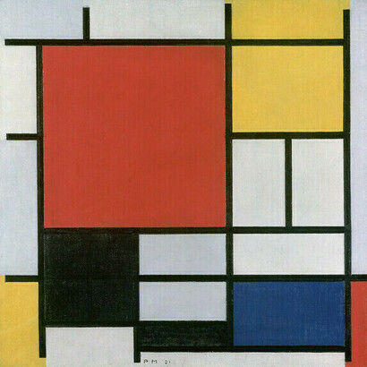 Piet Mondrian, Composition with Large Red Plane, Yellow, Black, Grey and Blue