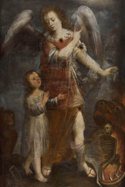 Anónimo, Ángel de la Guarda, s. XVII. Cortesía del Museo Pedro de Osma