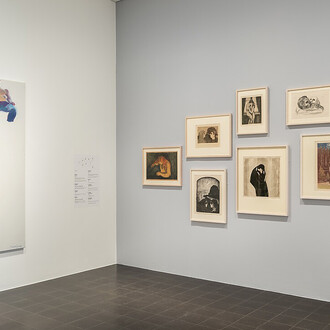 Maria Lassnig und Edvard Munch, ausstellungsansicht. Mit freundlicher genehmigung der Hamburger Kunsthalle
