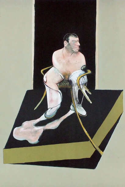 Francis Bacon, Study for portrait of John Edwards (detail), 1987. Courtesy of Gomleys Fine Art