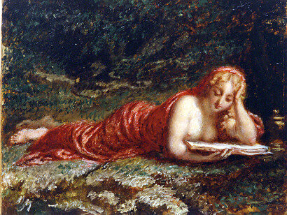 Daniele Ranzoni, La maddalena, 1871 circa, olio su tela, 45 x 56 cm
