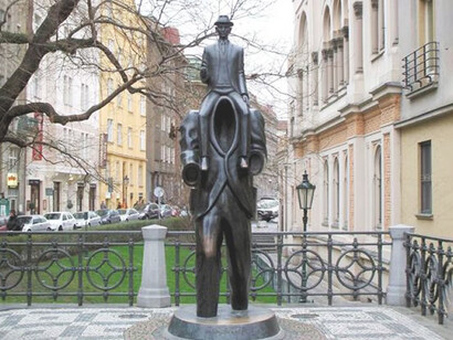 Homenaje a Franz Kafka en Praga, República Checa