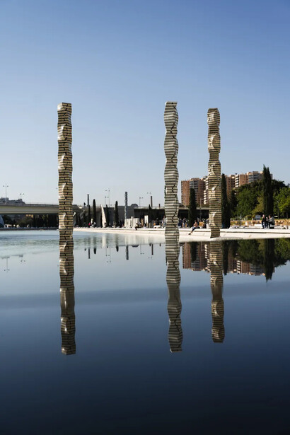 Park Eun Sun, Genoma y Estructura escultórica, vista della mostra. Cortesia della Ciutat de les Arts i les Ciències
