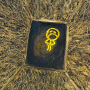 Mais minutos sozinho - 60X120 cm - Pastel extrafino, grafite, esferográfica, cimento refratário, laca e solução vinílica sobre tela
