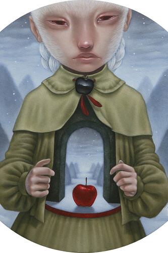 Paolo Pedroni. Secret Garden, 30 cm, oil on canvas panel, courtesy Dorothy Circus Gallery
