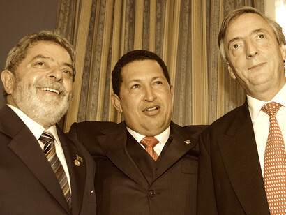 Lula, Chávez y Kirchner cuando presidían Brasil, Venezuela y Argentina respectivamente