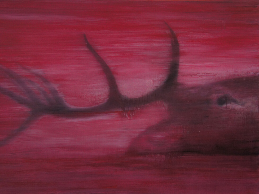 Guy Oberson, Sacrifice, huile sur toile, 120 x 170 cm, 2012, Courtesy Galerie Eric Mouchet