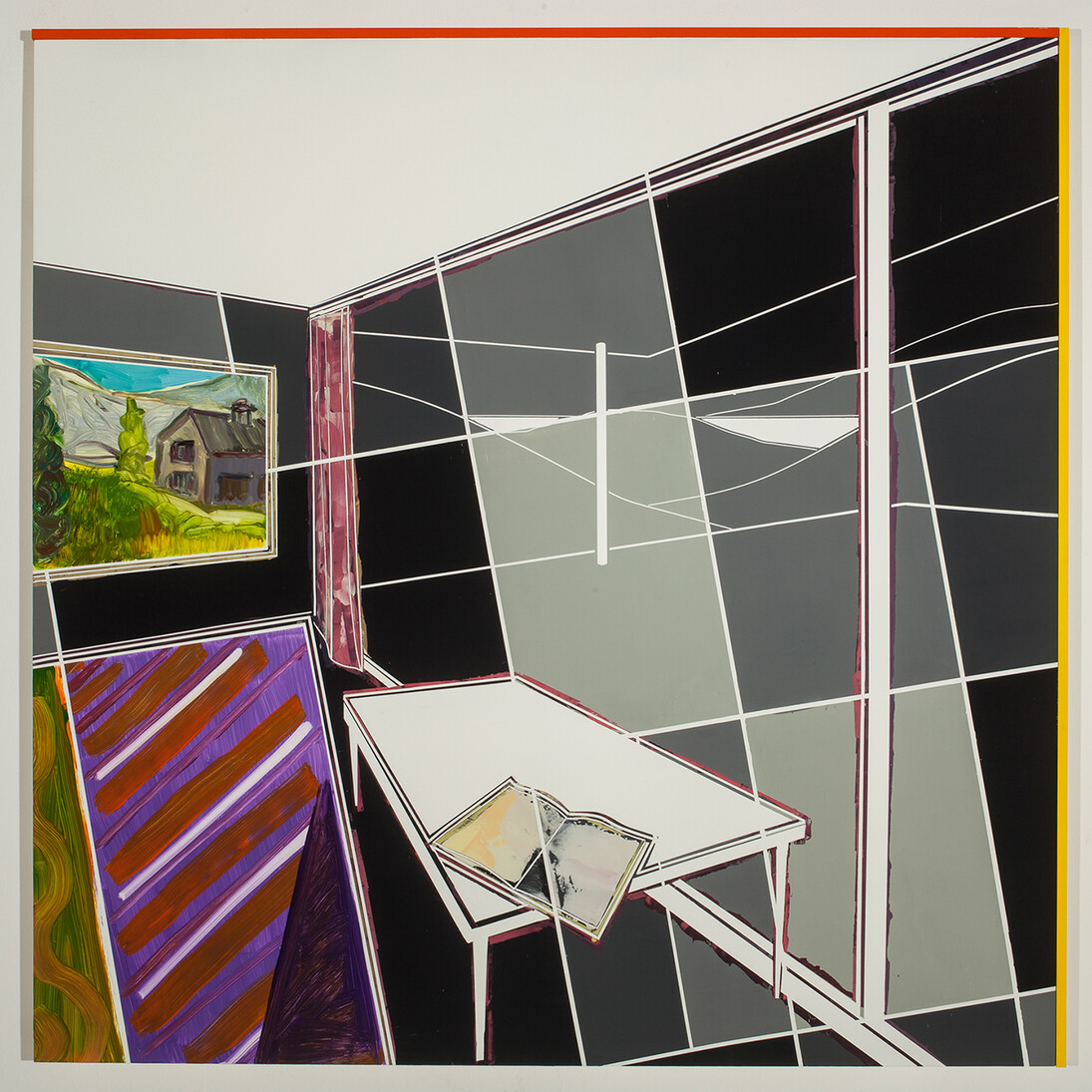 David Ben White, Inside Outside 10, 2015, Mixed
media, 123 x 123 cm © David Ben White. Courtesy the artist and l’étrangère