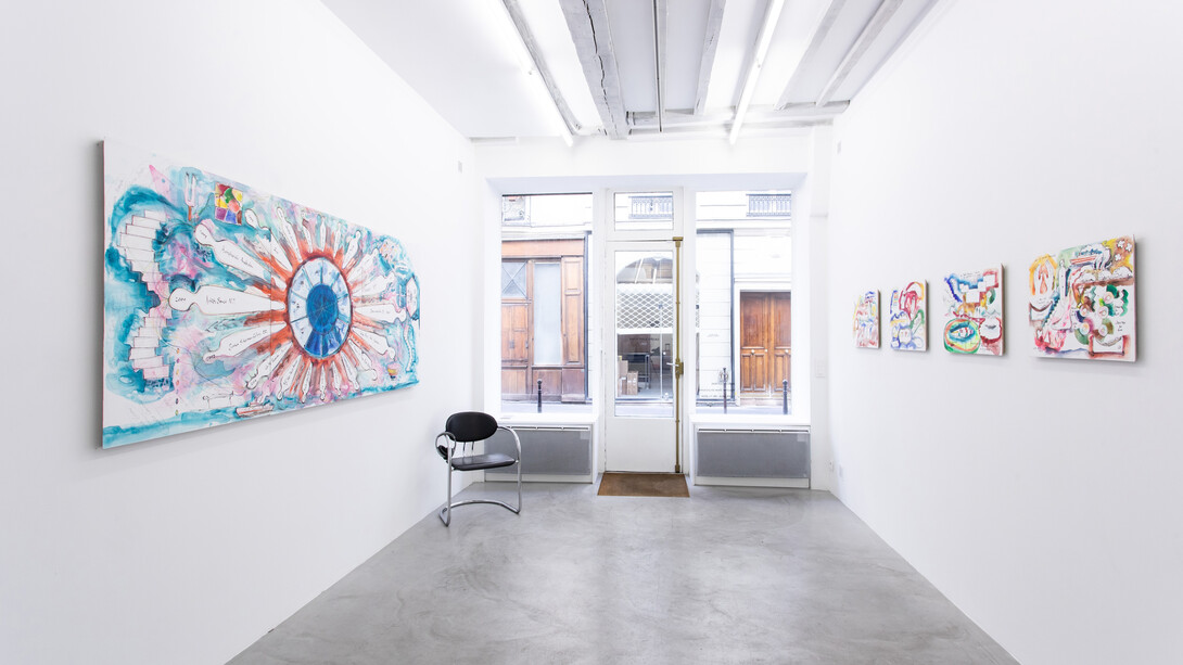 Marcos Lutyens, Hypnotic show, vue d'exposition. Avec l’aimable autorisation de la Galerie Alberta Pane