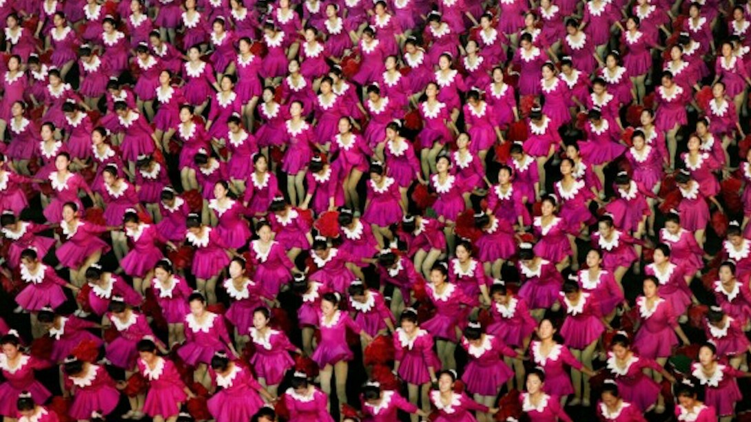 Red House I. North Korea in North Korea #93, Arirang Festival, May Day Stadium in Pyongyang, 2005. Courtesy of 43 Inverness Street