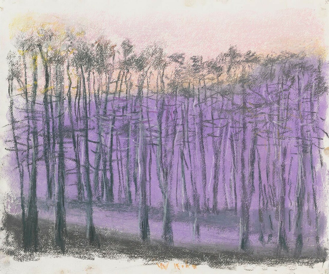 Wolf Kahn,
Predominately Purple, 2015
Pastel on paper
18 x 22 inches

