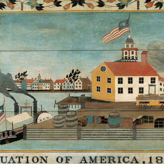 Situation of America, 1848 (detail). Courtesy of American Folk Art Museum