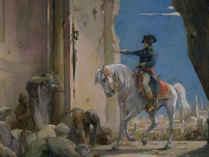 Napoleón significa la mayor afirmación de la secularización imperial. Jean-Léon Gérôme (1824—1904) "Napoleón Bonaparte en la Gran Mezquita de El Cairo" es una pintura de Henri Leopold Levy, Egipto