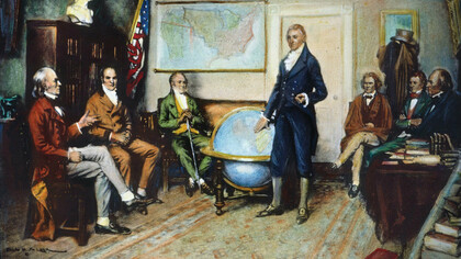 Anónimo, El nacimiento de la Doctrina Monroe (1912)