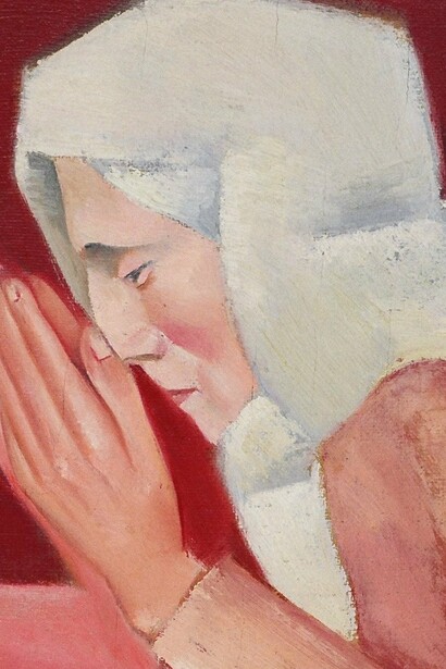 Jēkabs Kazaks, detalle de "Tres ancianas", 1916
