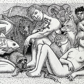 Guy Colwell, Animal box, 2023. Courtesy of La Luz de Jesus Gallery