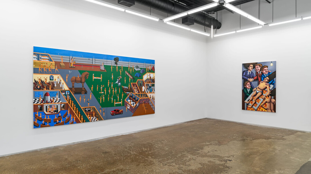 Jake Troyli, Collision course, exhibition view. Courtesy of Monique Meloche Gallery