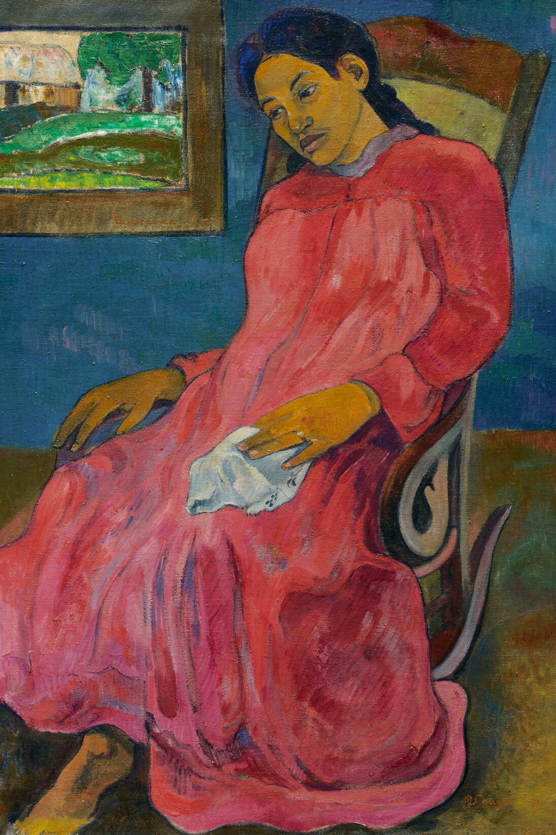 Paul Gauguin, Faaturuma (La Boudeuse), 1891, Huile sur toile, 94 × 68, 2 cm, The Nelson-Atkins Museum of Art,
Kansas City, Missouri. Acquisition William Rockhill Nelson Trust, Photo Jamison Miller, [Présenteé en exclusivité à Montréal]
