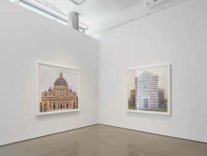 Markus Brunetti, Facades, exhibition view. Courtesy of Yossi Milo 