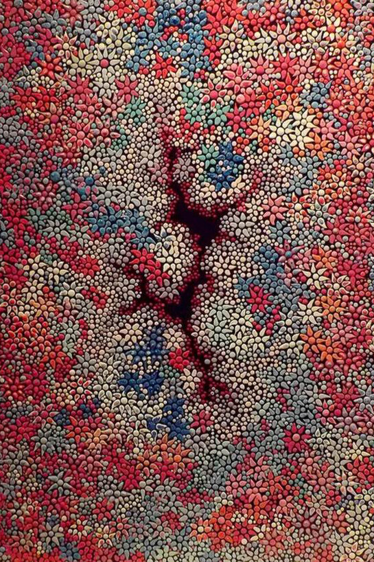 Lucien Tilly, Pink Aboriginal Sensation, Acrylic on Canvas, 29" x 21"
